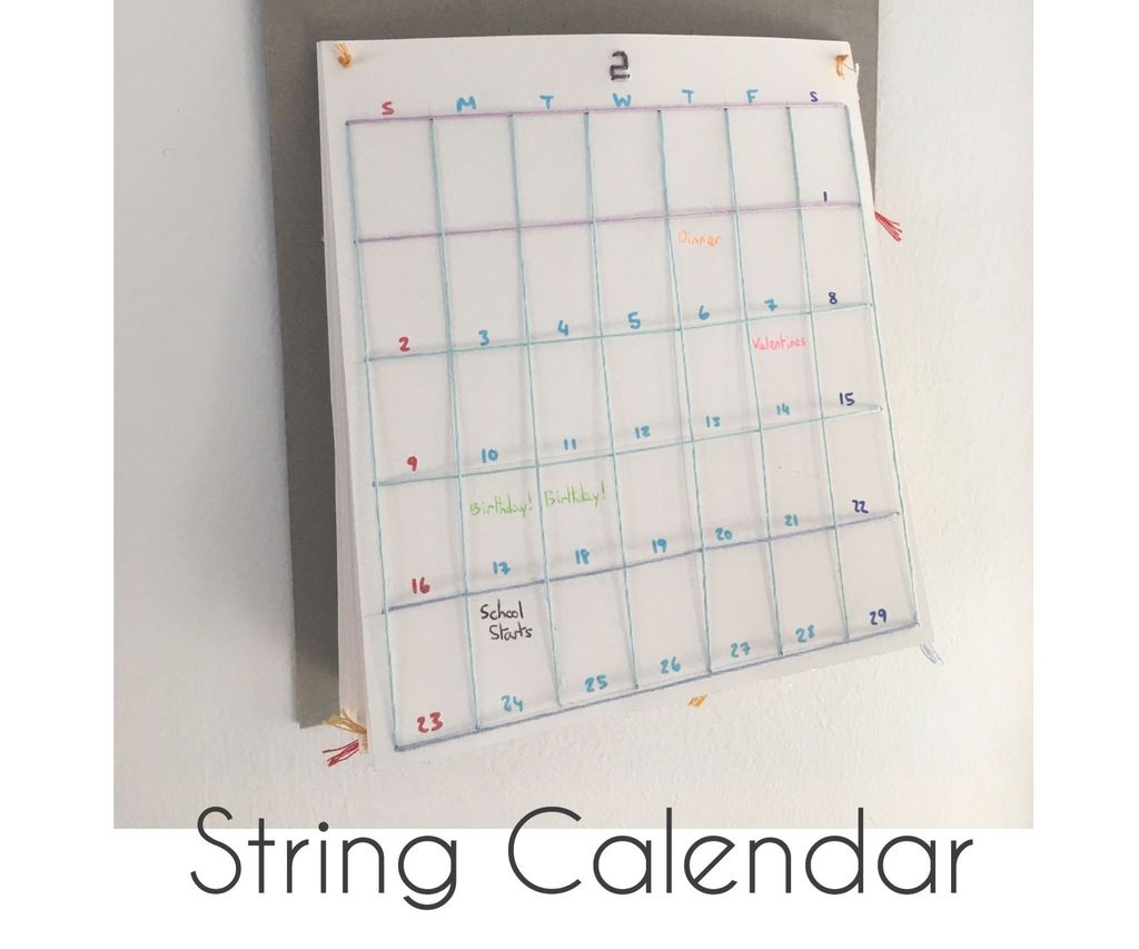 String Calendar 6 Steps Instructables