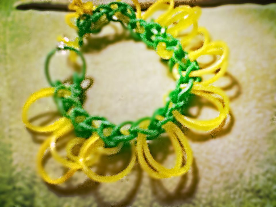 Flower Rainbow Loom Bracelet