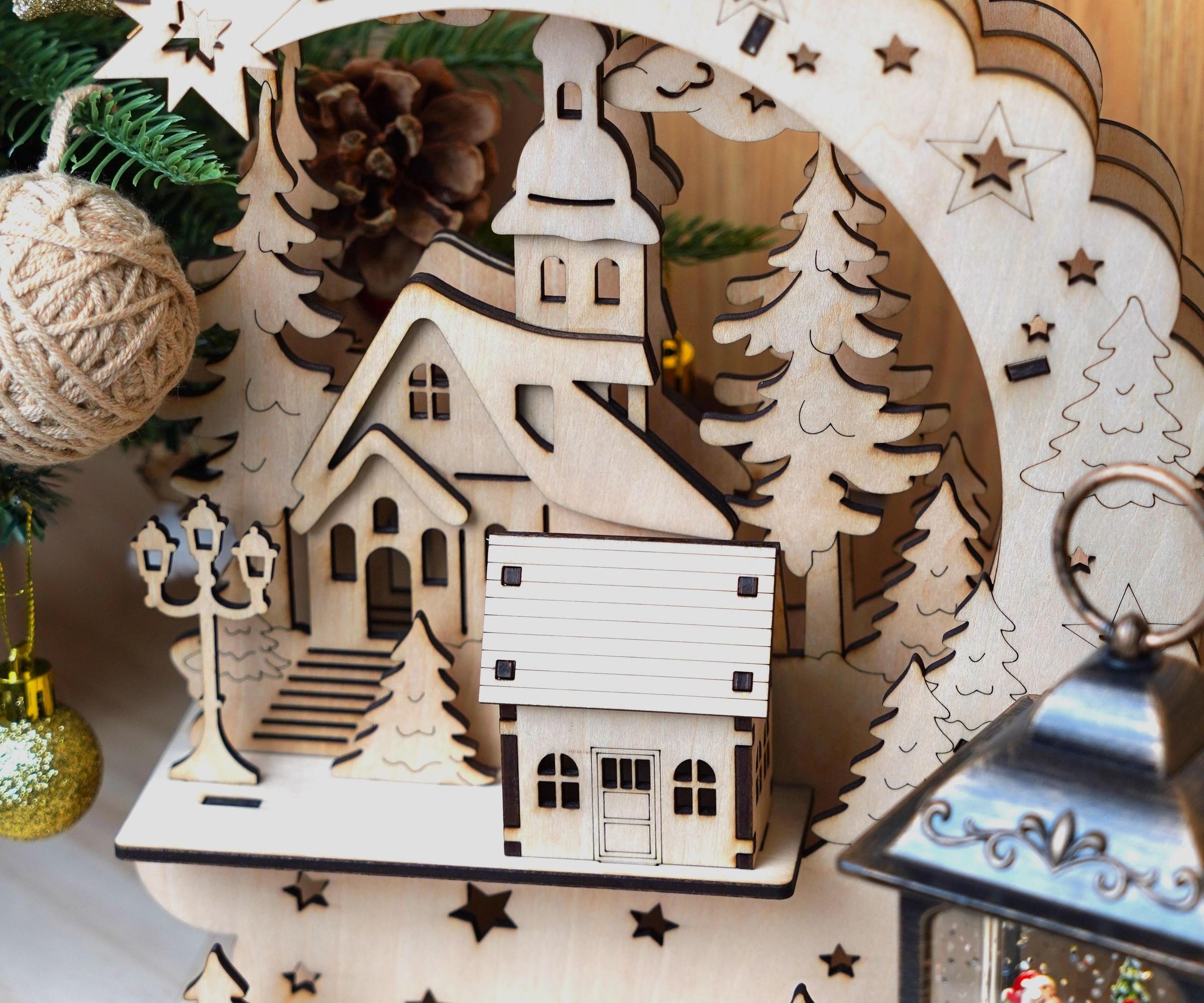 Laser Cut Christmas Desktop Decor