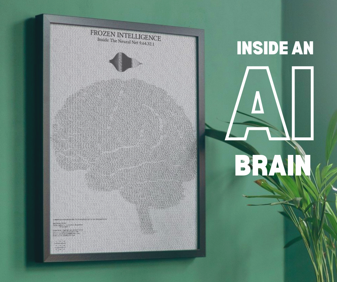 "Frozen Intelligence" - Turning the Inside of an AI Brain Into Art