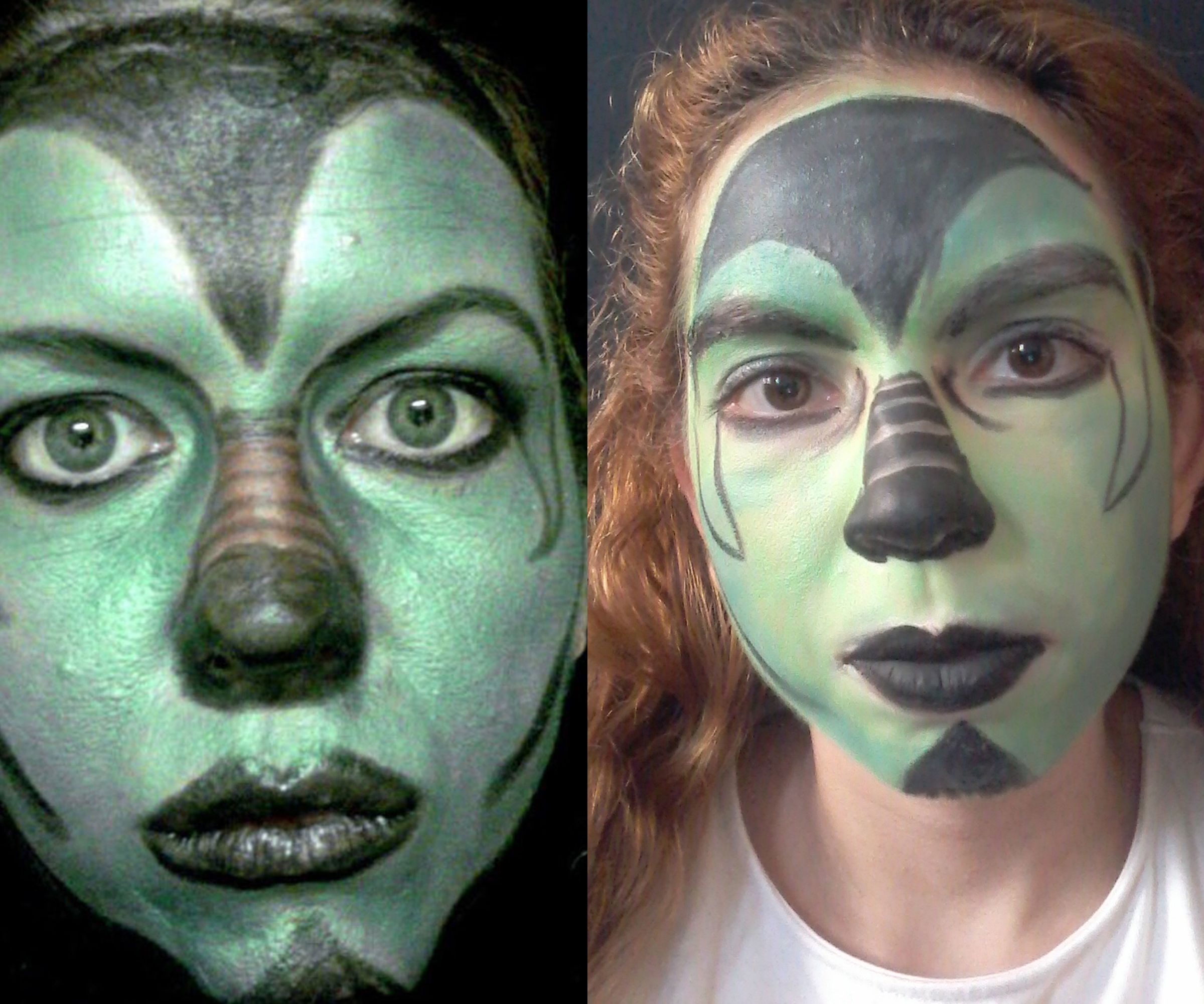 Green Space Alien Face Paint