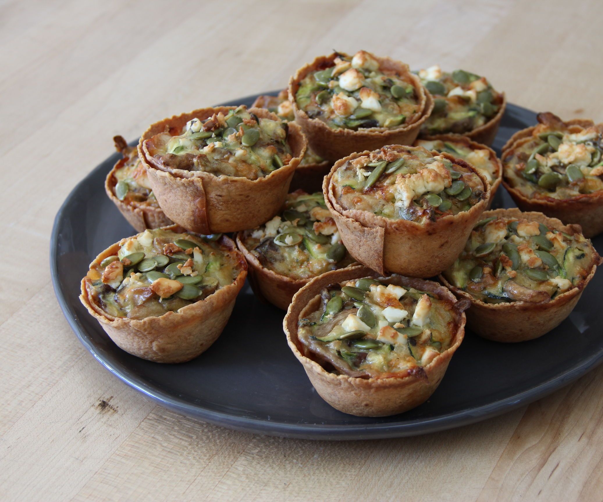 Gluten Free Mushroom and Zucchini Muffins