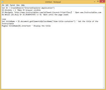 Basic Internet Browser Automation Using VBScript