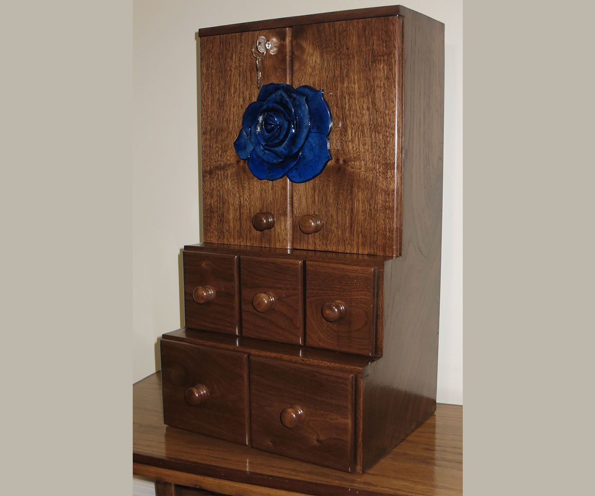 Dovetailed Walnut Wall Cabinet