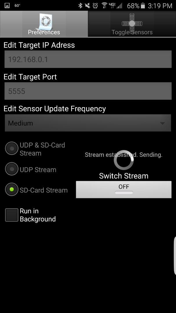 How to Record Data With IMU/GPS Data Application (using Android System