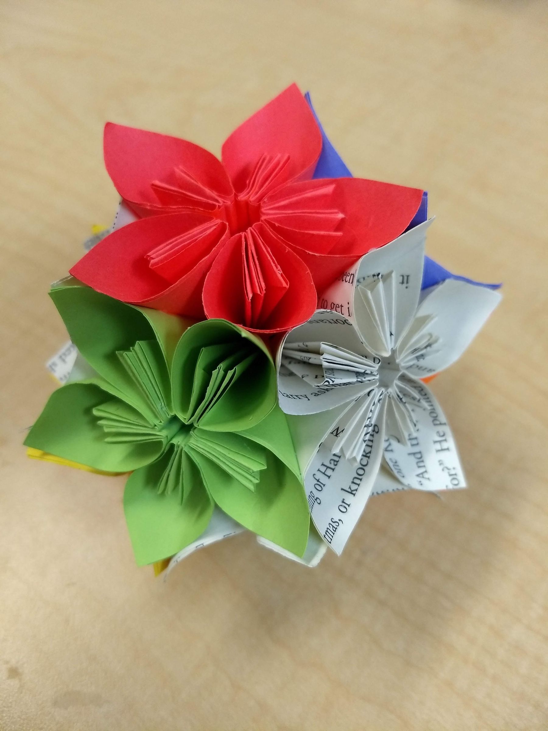 Kusudama Ball With Book Pages