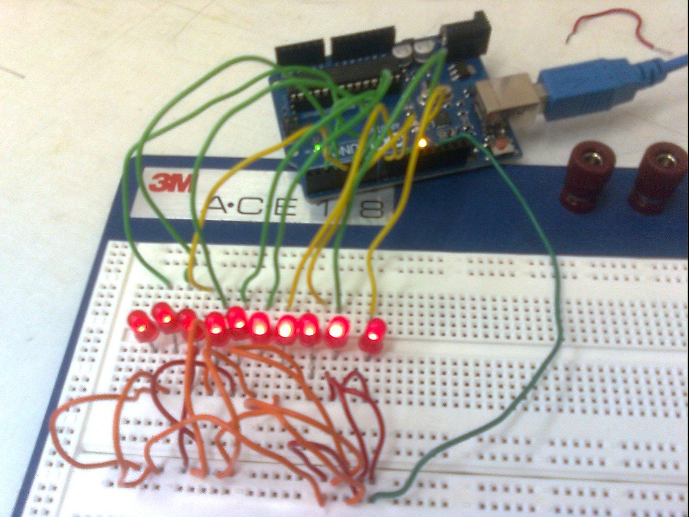 Making 1x10 LED Array With Random Patterns