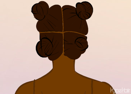 Section Hair Into 4 Sections