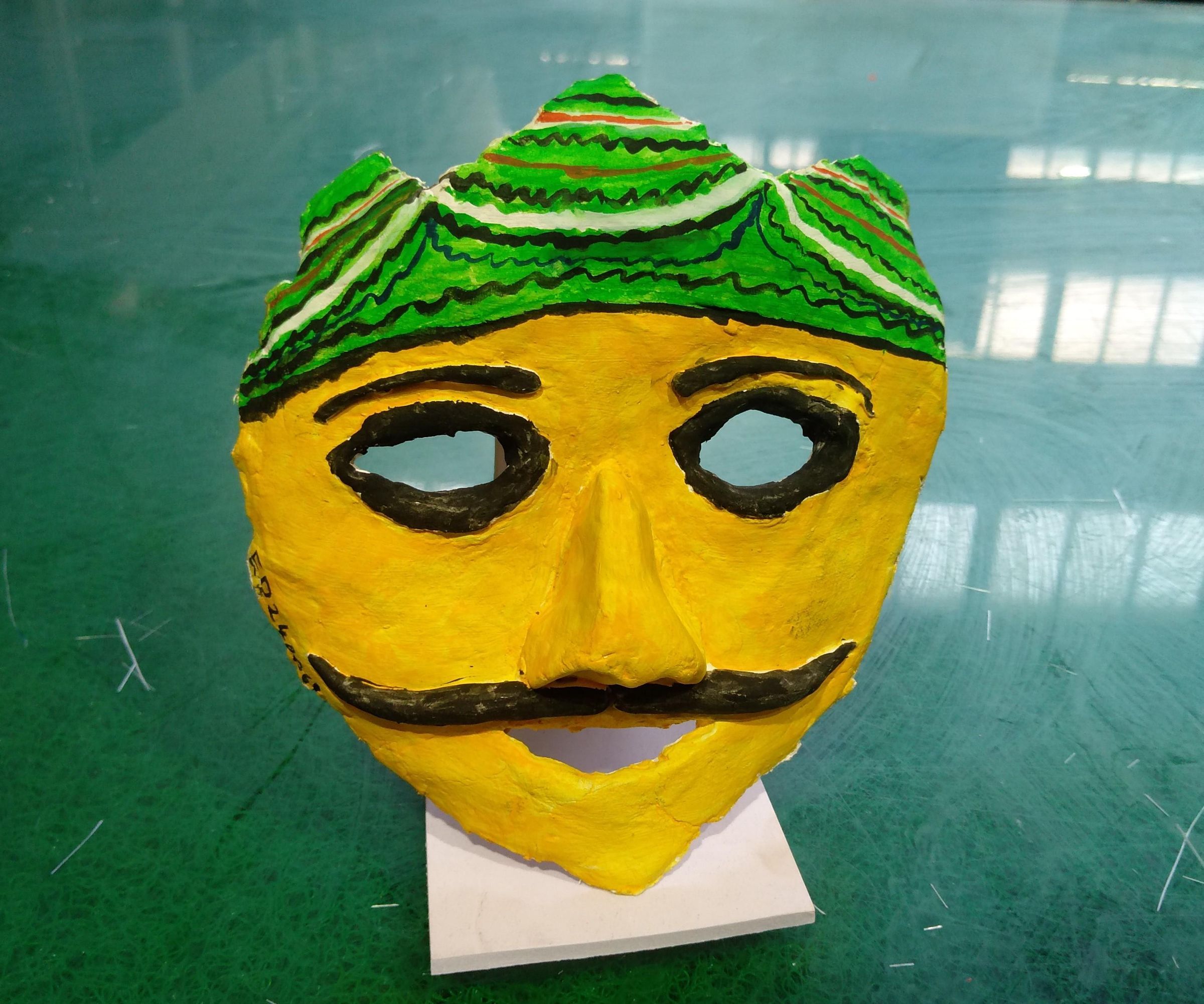 TRADITIONAL INDIAN MASK USING CLAY
