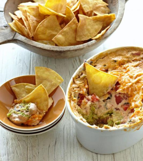 Cheesy Oozy Guacamole Bean Dip