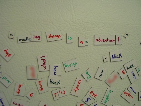 DIY Magnetic Refrigerator Words