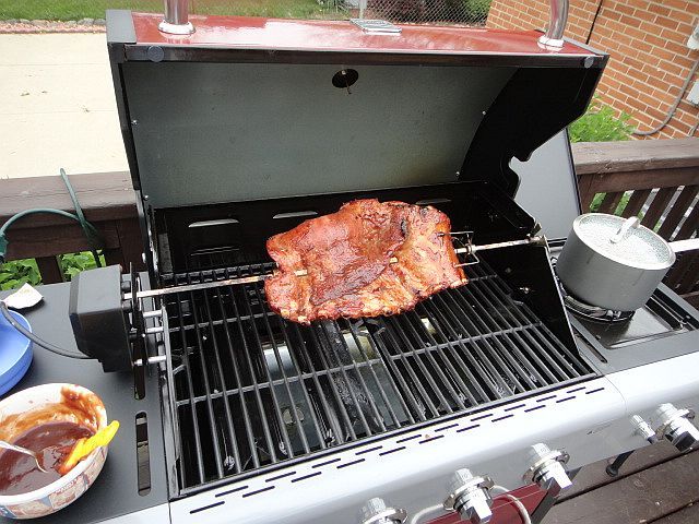My One Dollar BBQ Rotisserie Rig...