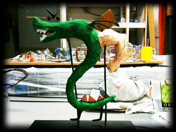 Trogdor (the Burninator) Paper Mache Sculpture