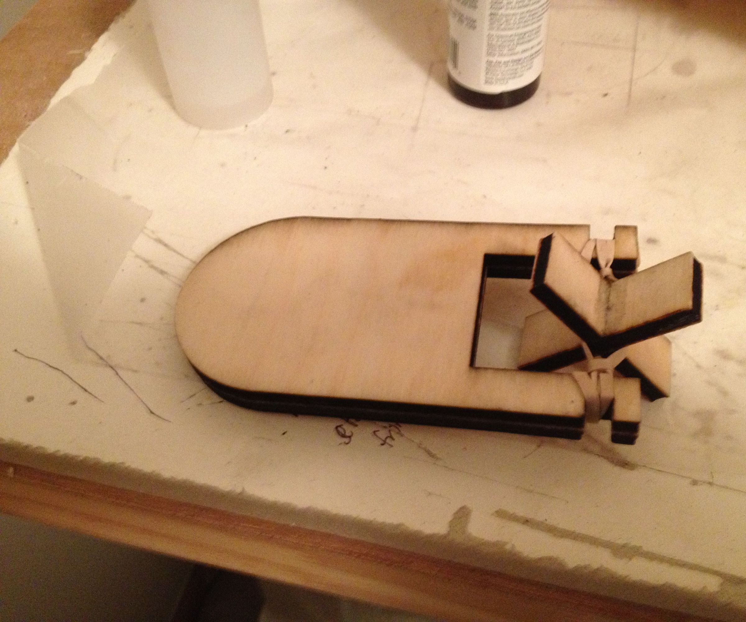 Rubber Band Powered Paddle Boat.  I Made It at TechShop