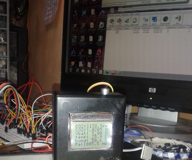 CO2meter and Quality Control of the Air Wifi and Lcd Display