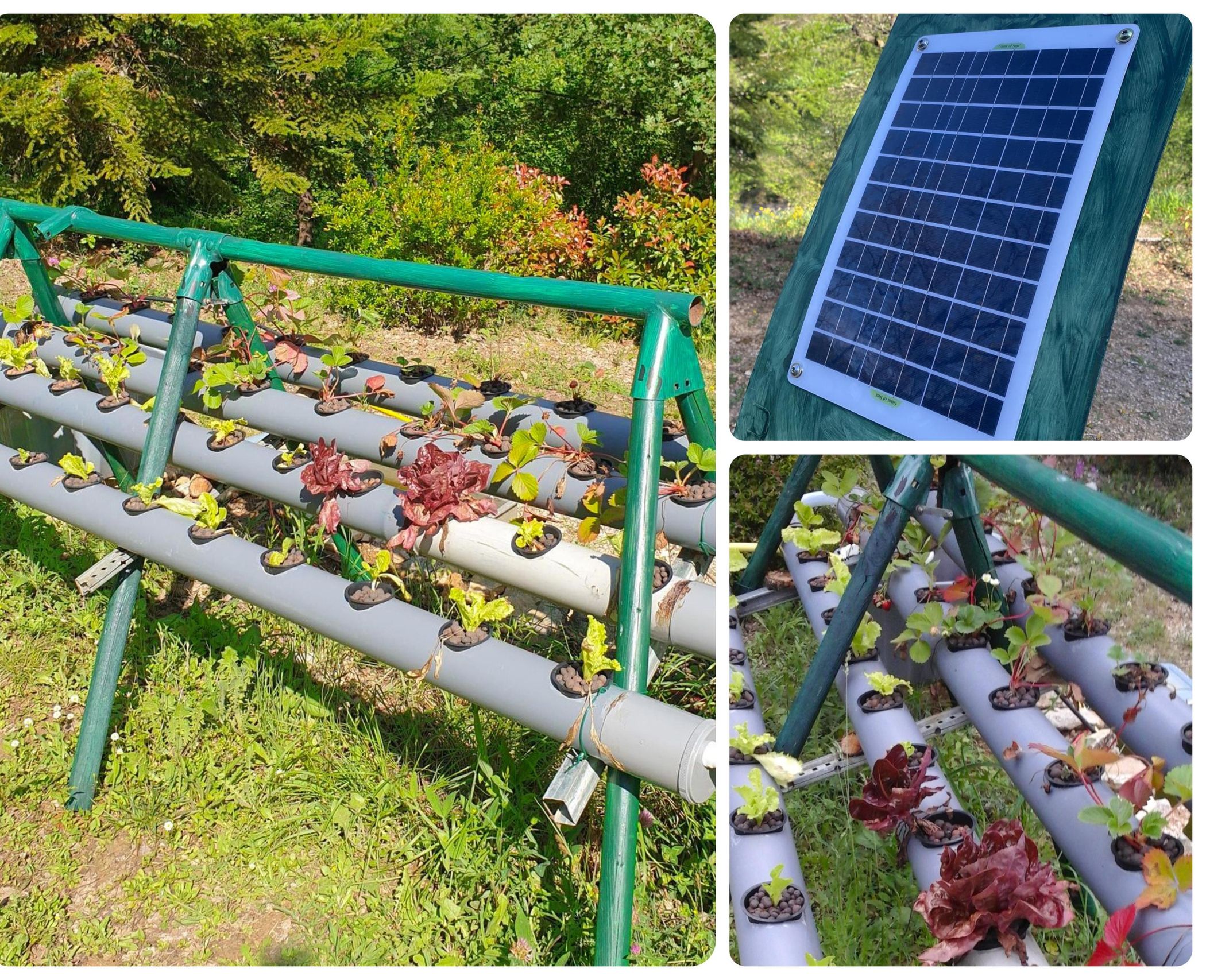 Autonomous PVC Hydroponic Garden From an Old AFrame Metal Swing 9