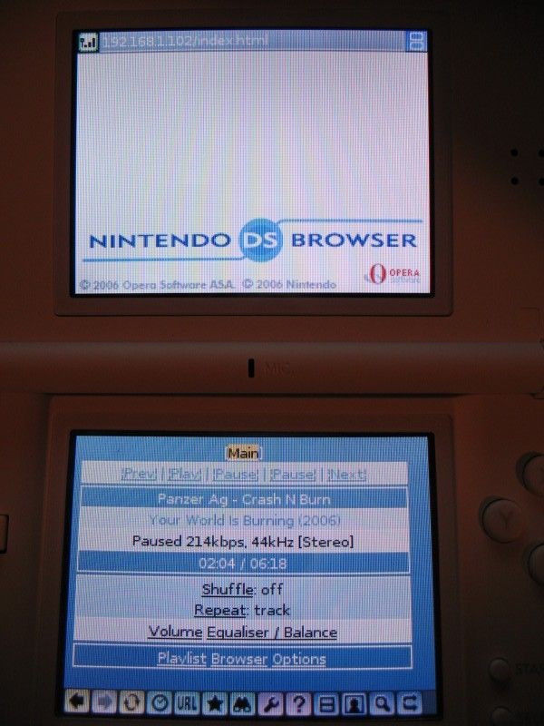 Control Winamp from Nintendo DS Browser
