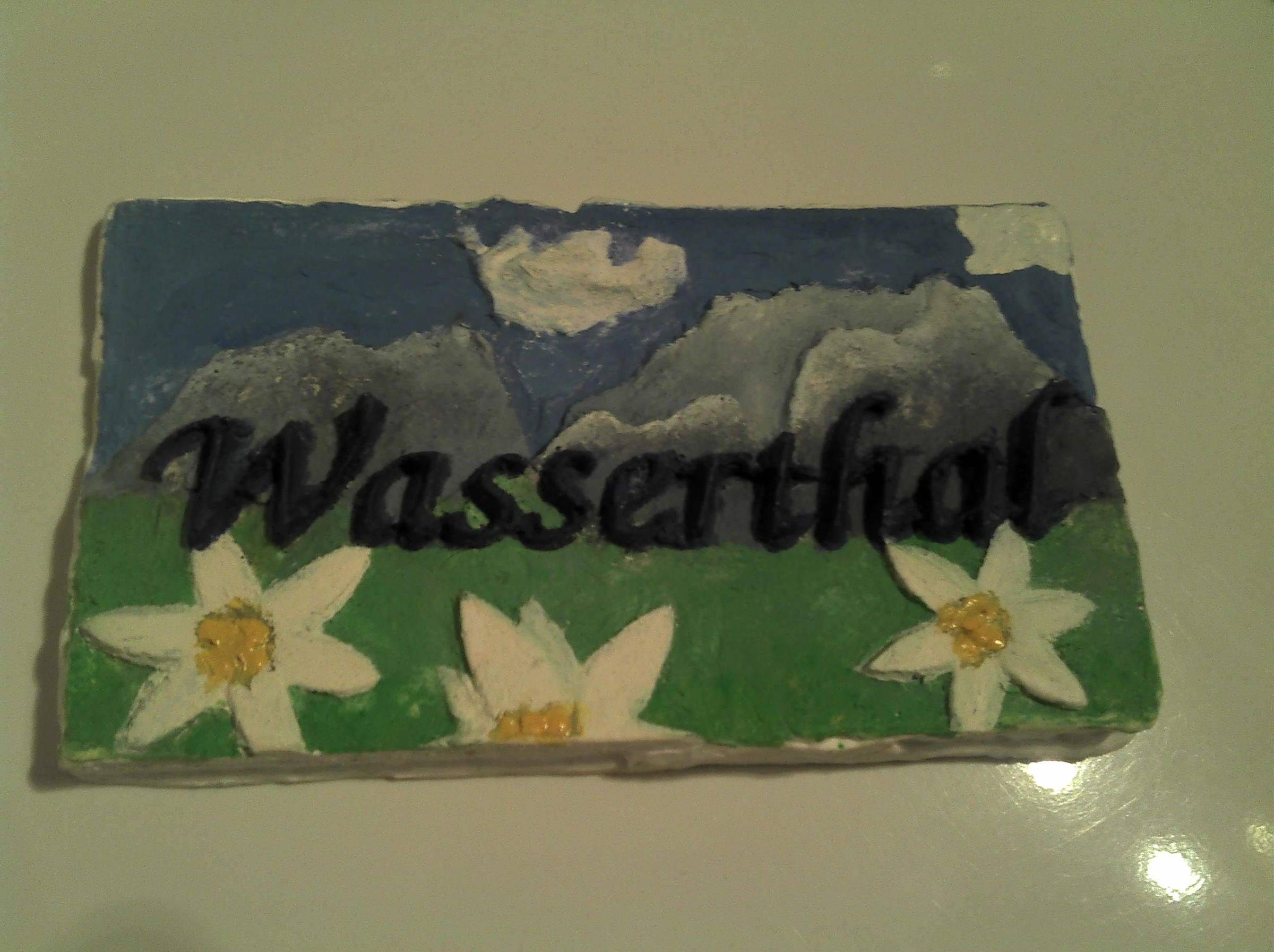 3D Mountain Panorama Door Sign