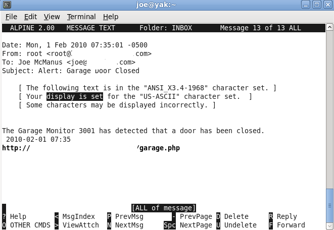 Garage Monitor 3001 Paging System