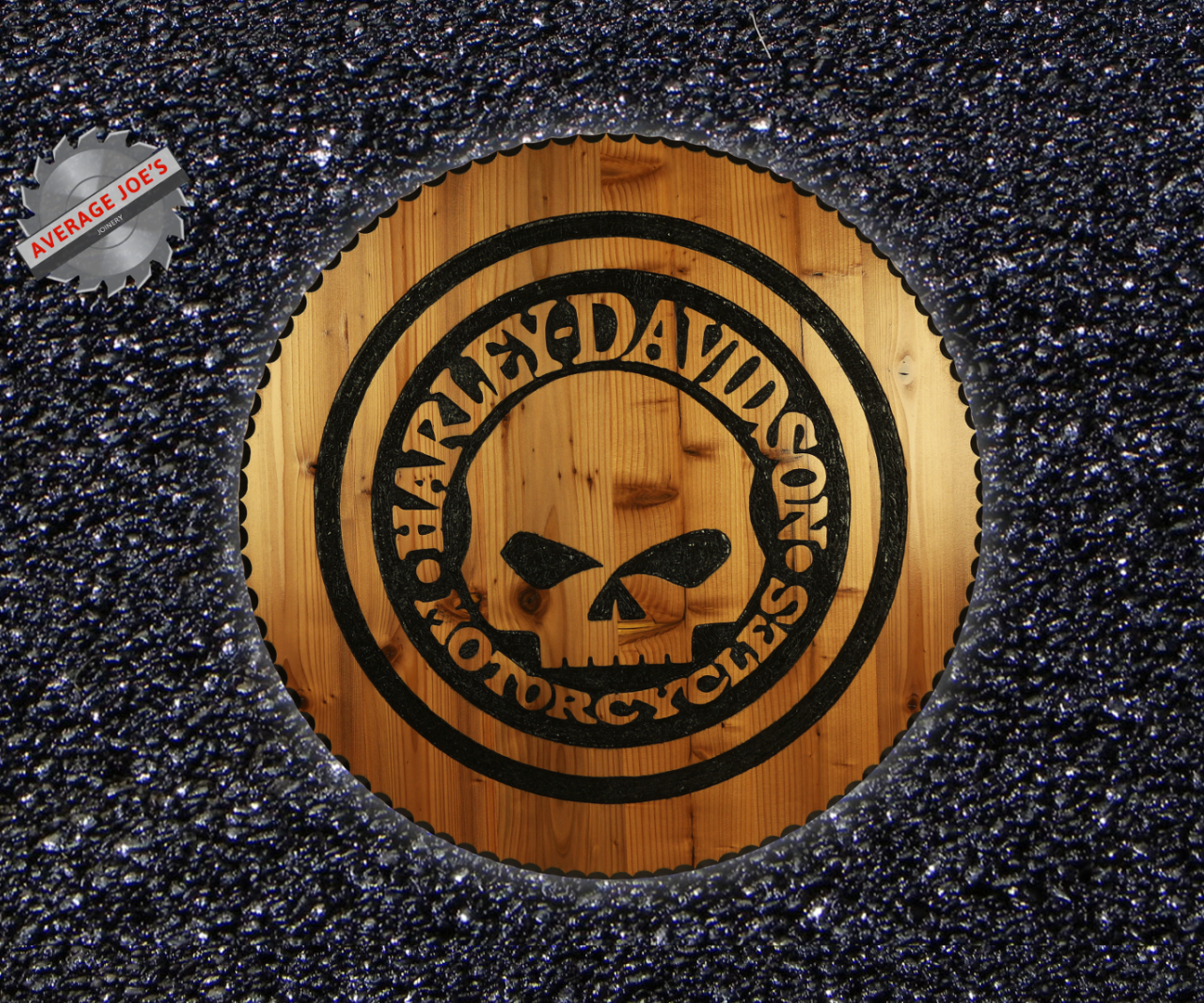 Wooden Harley Davidson Sign