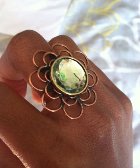 Flower Ring Made From Copper