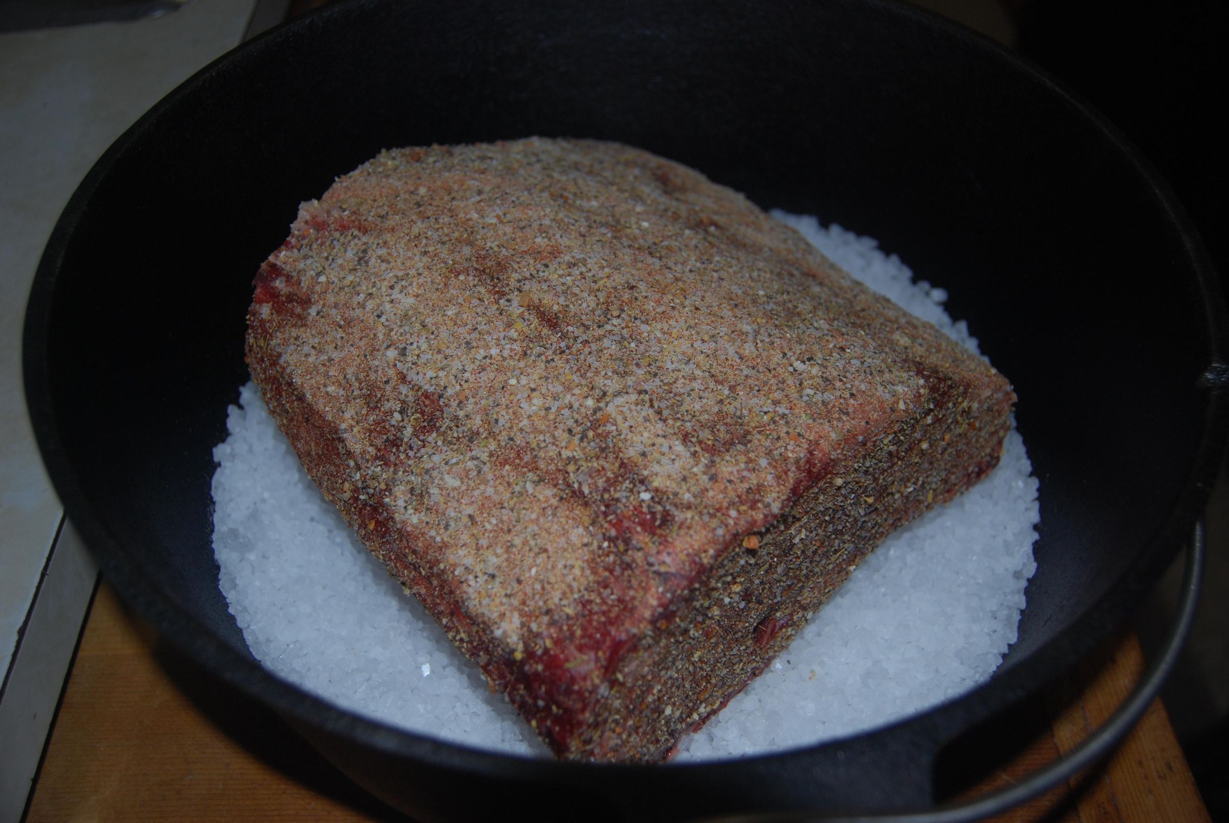 Rock Salt Roasted Prime Rib Roast in a Camp Dutch Oven 5 Steps (with