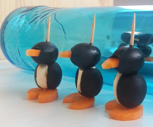 Low-Calorie Appetizer “Penguins”