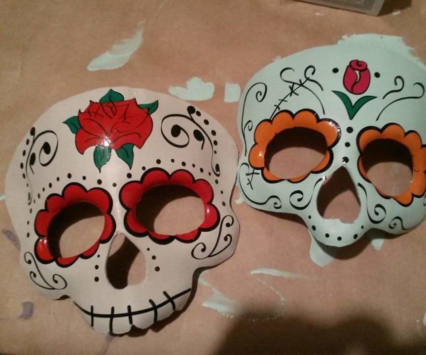 Leather Sugar Skull Masks