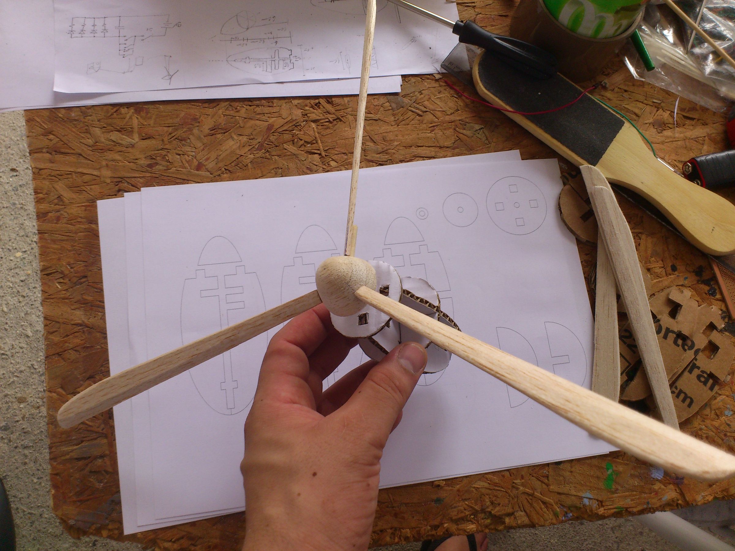 Cardboard Wind Generator for Models