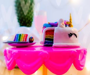 Adorable Miniature Unicorn Clay Cake