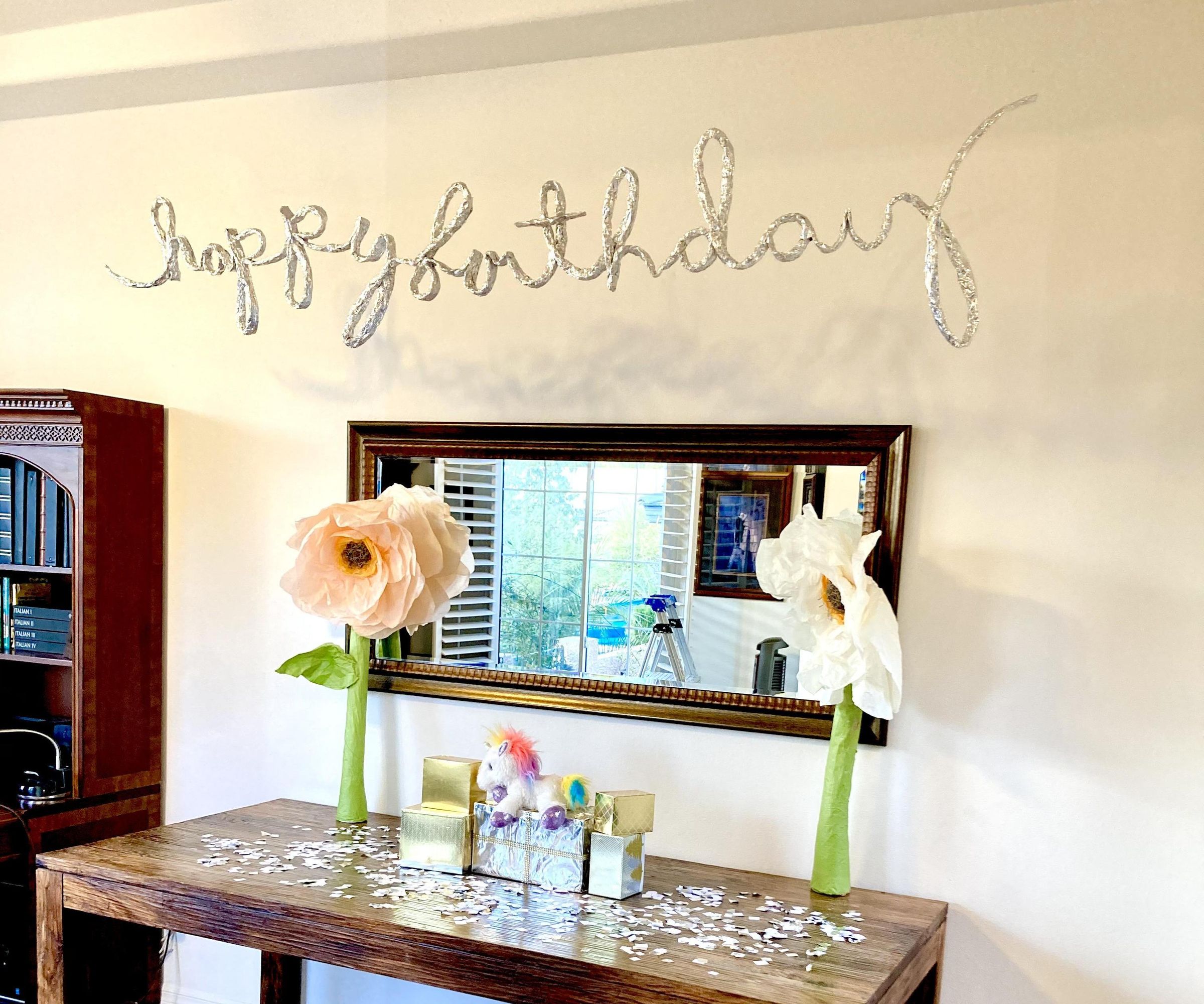 Tinfoil Cursive Banner 