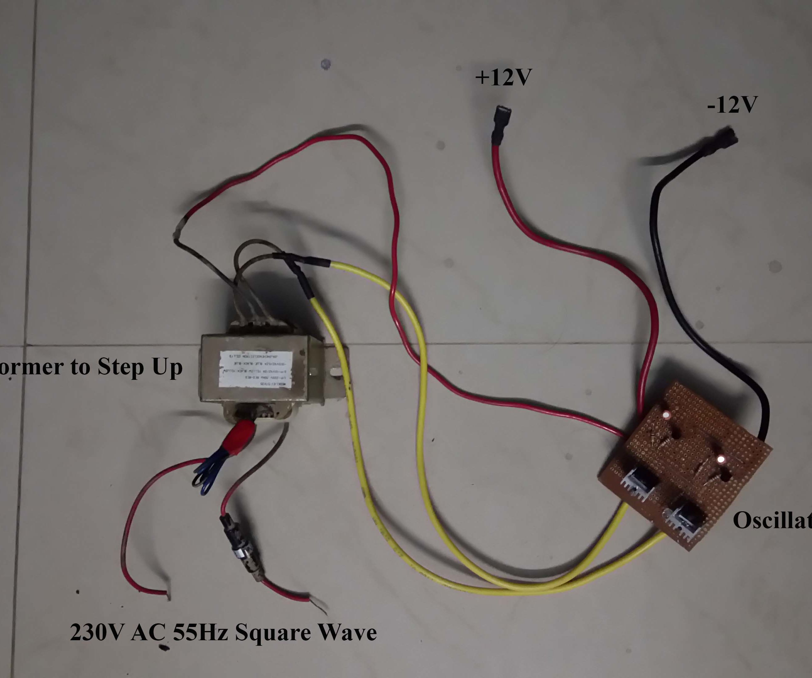 A Poor Man's Invertor Using Salvaged and Cheap Components