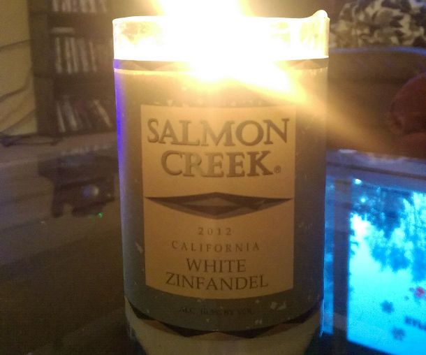 Scented Decorative Candles in Custom Wine Bottle Containers