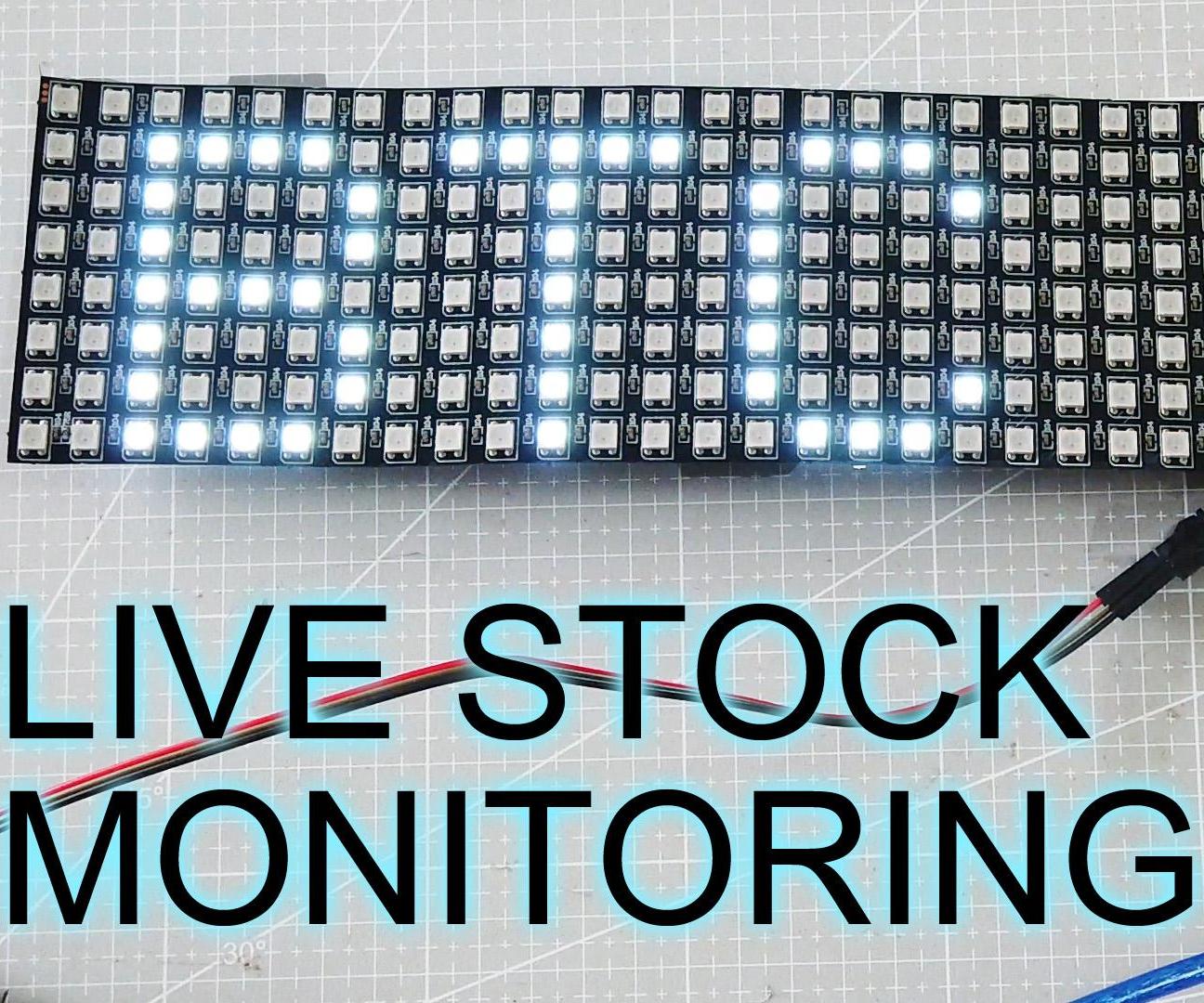 How to Make Bitcoin, GME, AMC, TSL Stock Price Monitoring Realtime, Scrolling LED Using ESP8266, IoT