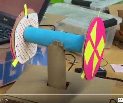 IOT: Outfit Assembler Cardstock Spinning Farris Wheel Takes Daily Temperature From OpenWeatherMap API Mr Law Physical Computing Class by Logan Silvers