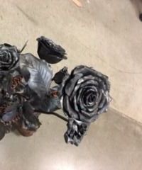 Steel Rose Sculpture
