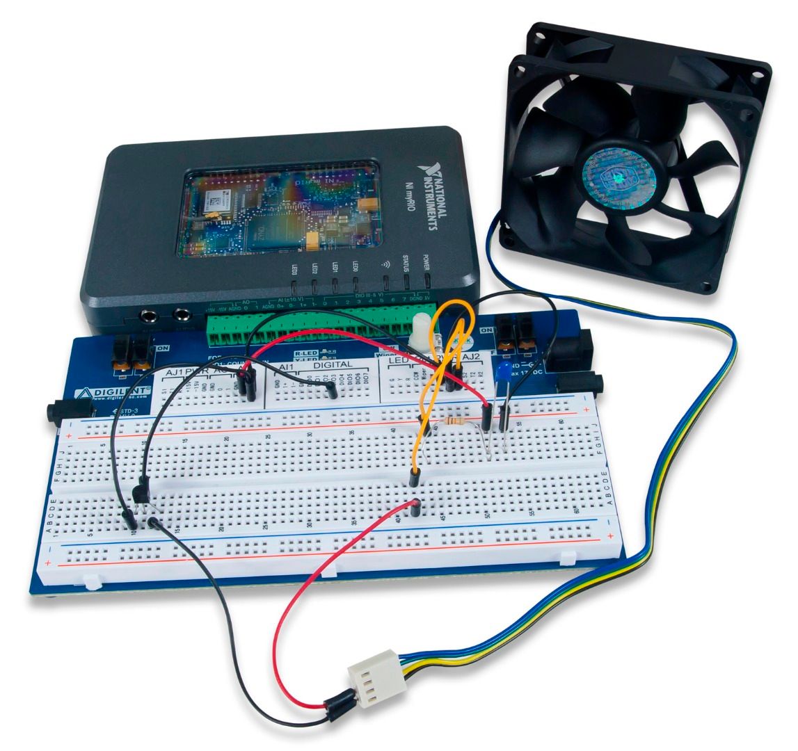 Thermistor Fan Speed Control Using LabVIEW and MyRIO 3 Steps