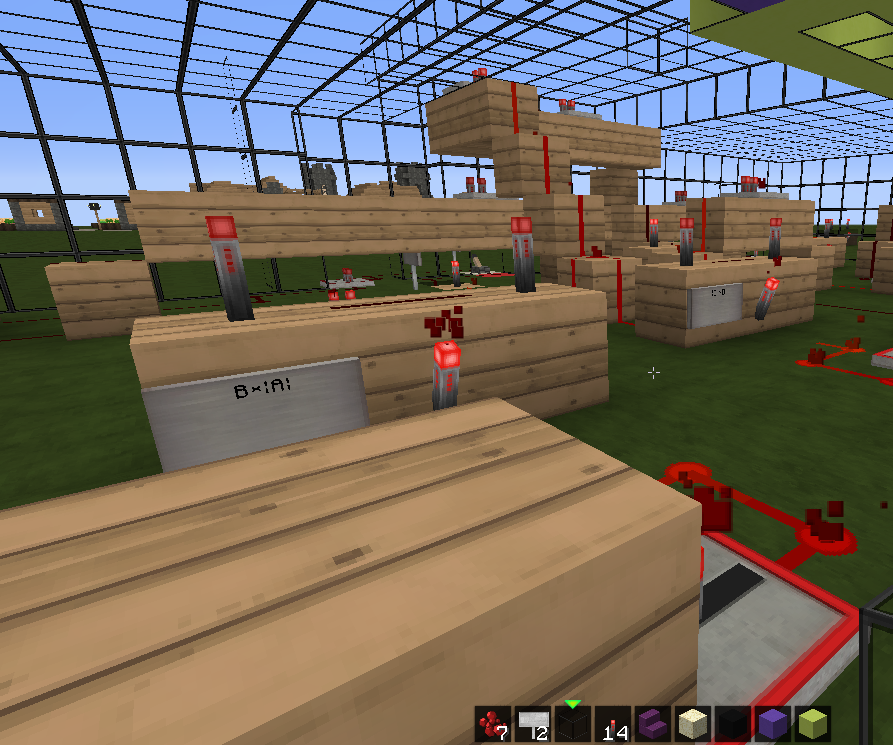 Binary to Gray in Minecraft (logic Circuits)
