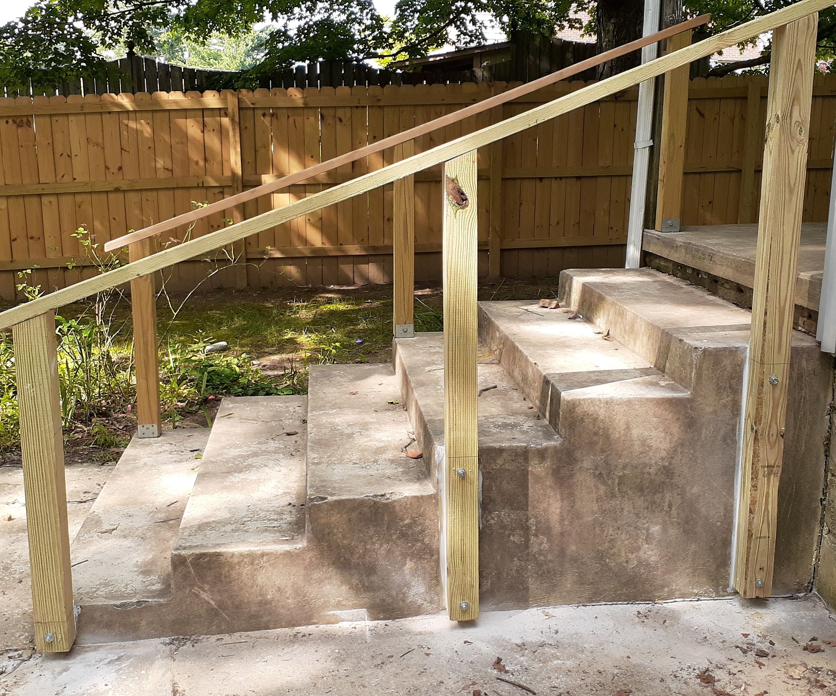 How to build a handrail for outdoor steps