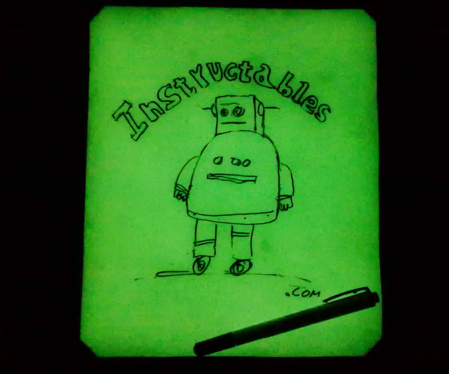 Glow in the Dark Dry-Erase Board (whiteboard) 