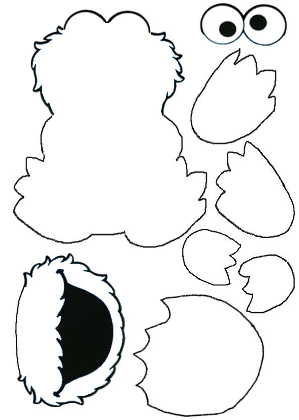 Cookie Monster Outline