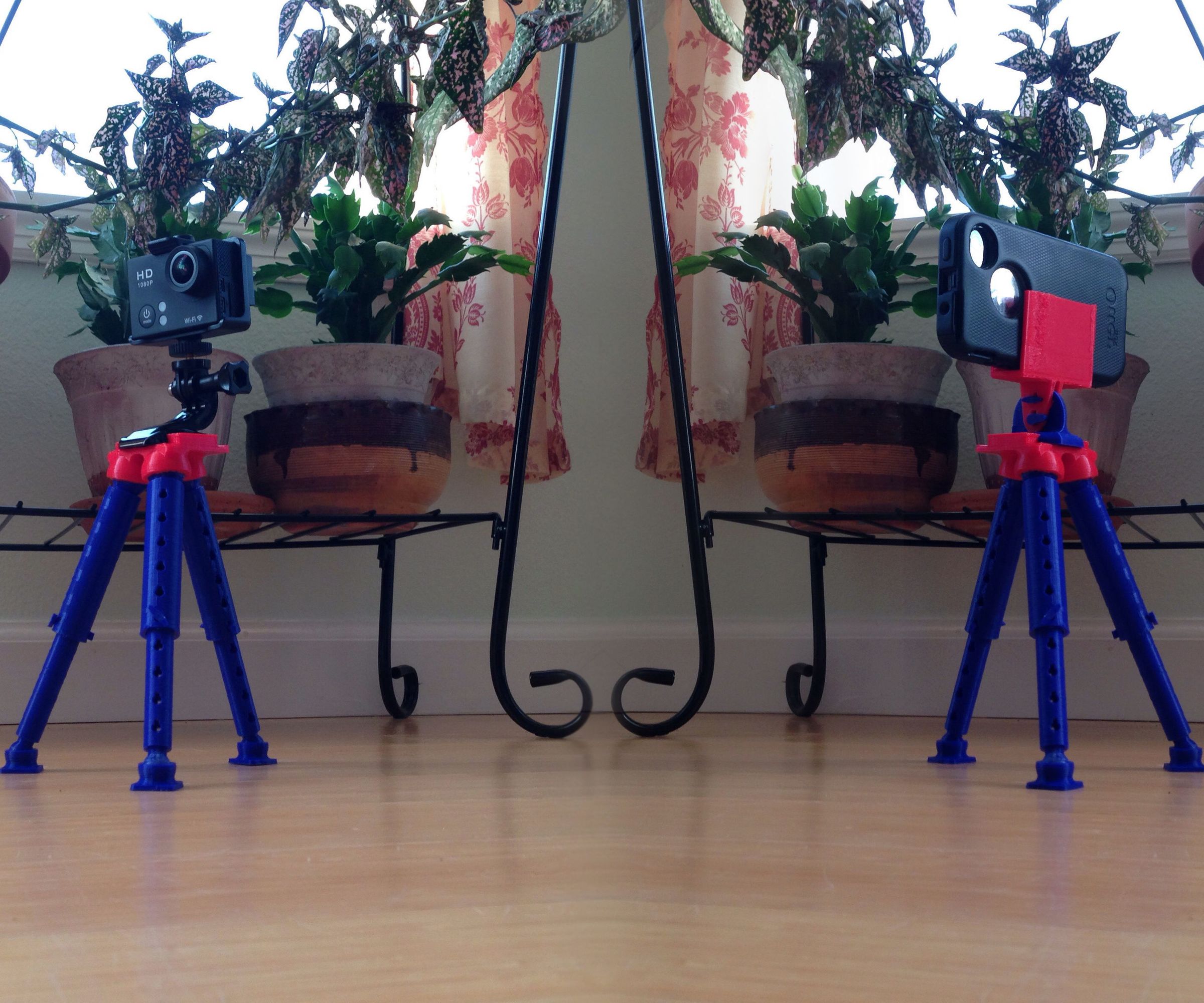 3D Printed Smartphone/GoPro Tripod