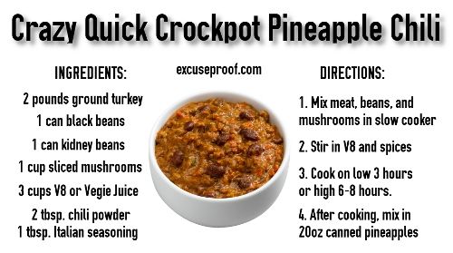Crazy Quick Crockpot Pineapple Chili