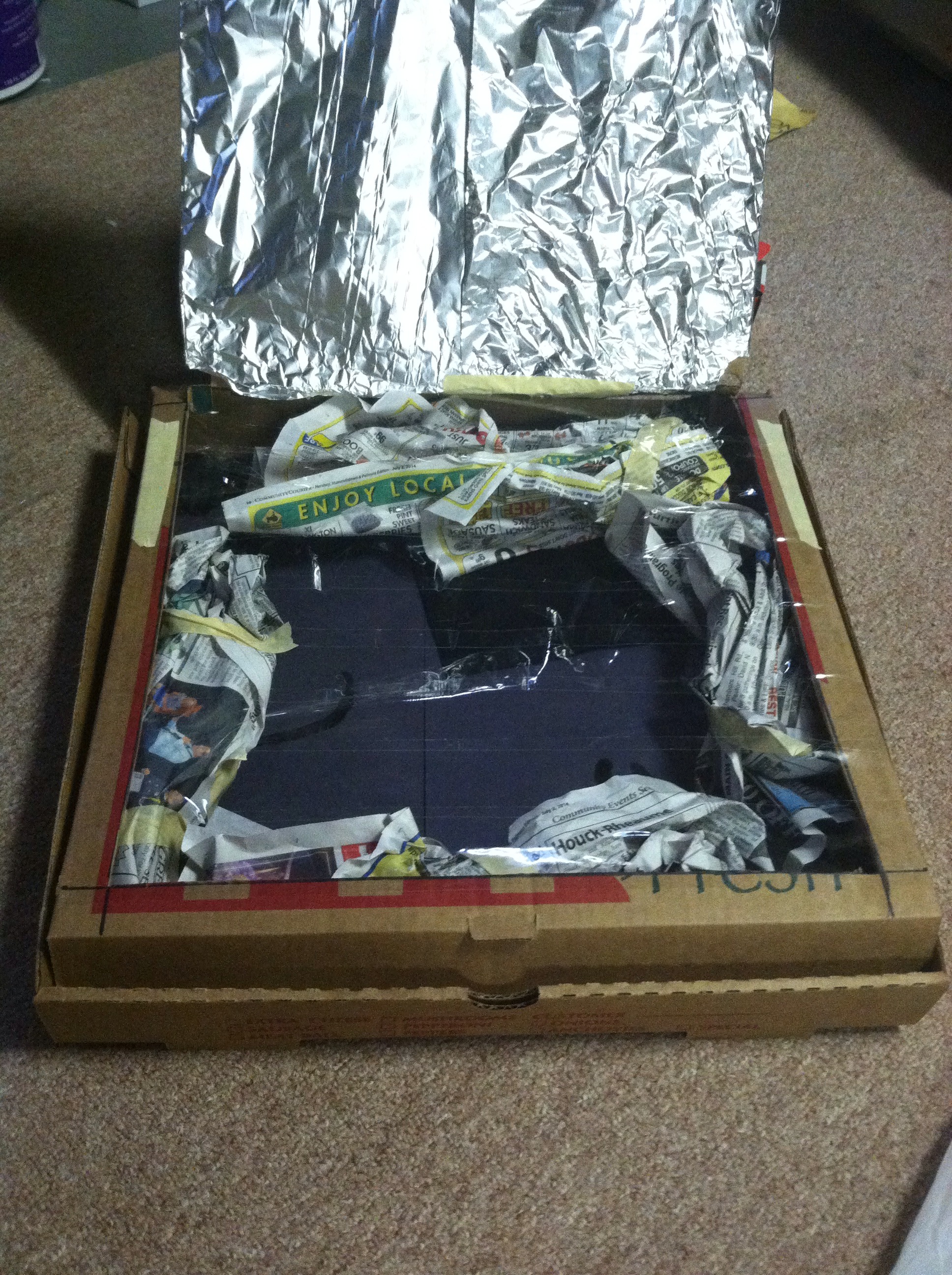 Pizza Box Solar Oven 10 Steps Instructables
