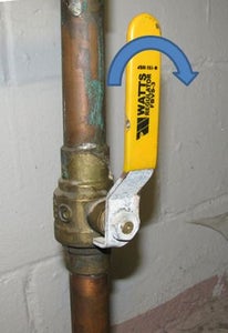 Turn Off the Water and Drain the System.