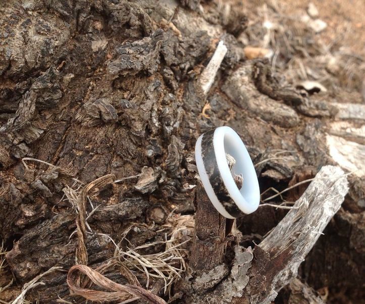 PVC Ring With Stone Inlay.