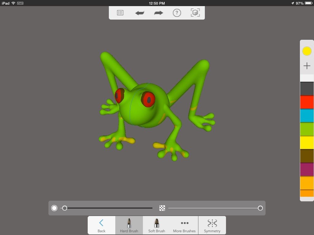 Dark Polished Frog in 123D Creature