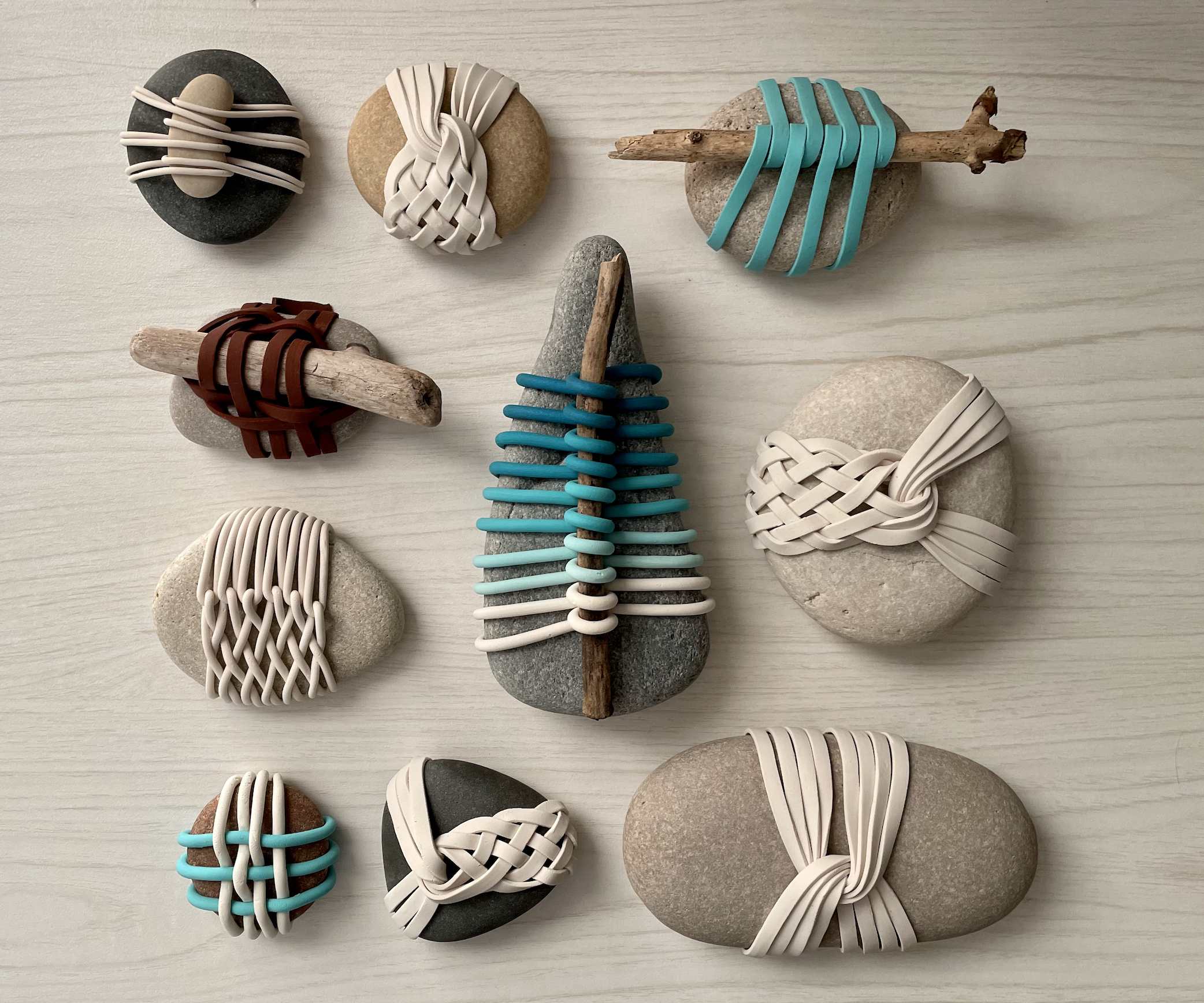 Japanese Basket Rocks (with Clay!)