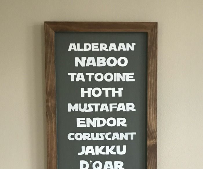 DIY Planets of Star Wars Sign