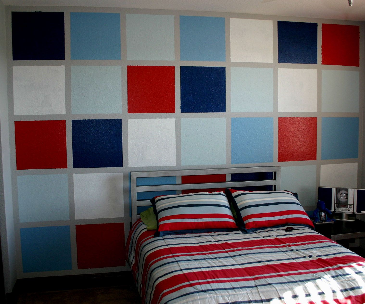 Multicolor Squares Wall